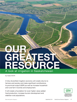 Our Greatest Resource: a Look at Irrigation in Saskatchewan in 2015