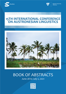 BOOK of ABSTRACTS June 28 to July 2, 2021 15Th ICAL 2021 WELCOME