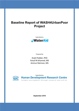 Baseline Report of Wash4urbanpoor Project