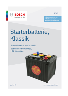 Starterbatterie, Klassik