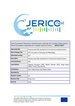 JERICO-NEXT. Progress Report After Development Of