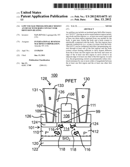 (12) Patent Application Publication (10) Pub. No.: US 2012/0314475A1 L (43) Pub