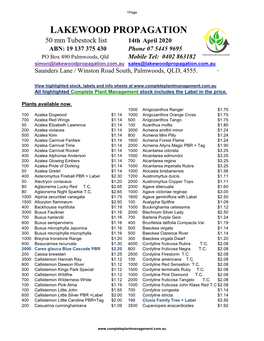 Lakewood Propagation