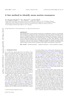 A Fast Method to Identify Mean Motion Resonances