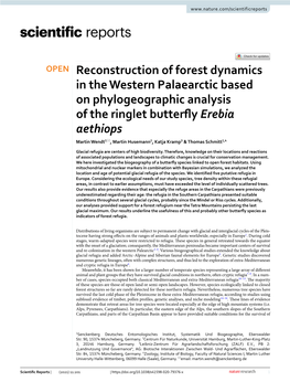 Reconstruction of Forest Dynamics in the Western Palaearctic Based On