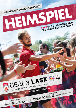 GEGEN LASK Juli 2018 | 17:00 Uhr | Red Bull Arena Sonntag, 29