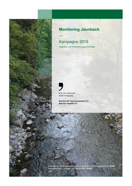 Monitoring Jaunbach — Kampagne 2015 Diagnose Und Verbesserungsvorschläge