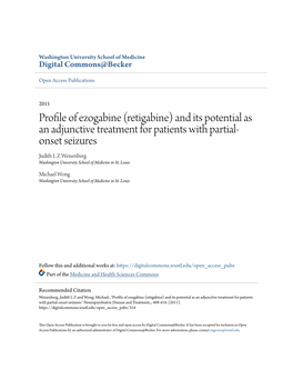 Profile of Ezogabine (Retigabine) and Its Potential As an Adjunctive