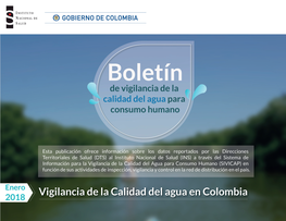 Boletín De Vigilancia De La Calidad Del Agua Para Consumo Humano