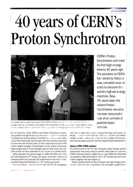 40 Years of CERN's Proton Synchrotron