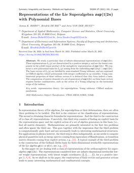 Representations of the Lie Superalgebra Osp(1L2n)