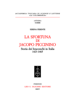 La Sfortuna Jacopo Piccinino