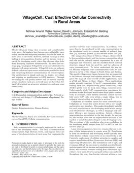 Cost Effective Cellular Connectivity in Rural Areas