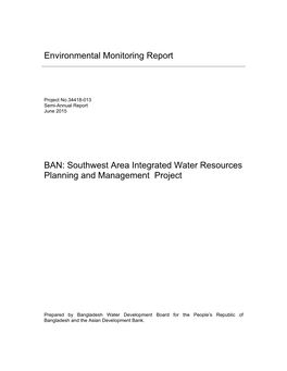 Environmental Monitoring Report BAN: Southwest Area Integrated Water