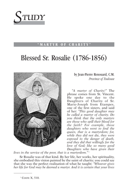Blessed Sr. Rosalie (1786-1856)