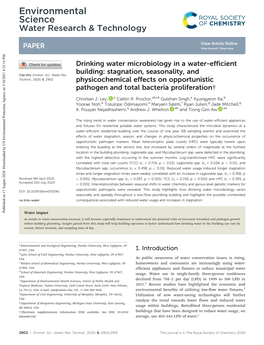 Environmental Science Water Research & Technology
