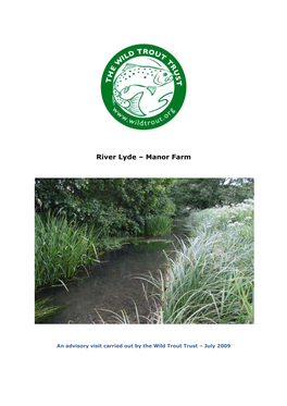 River Lyde – Manor Farm