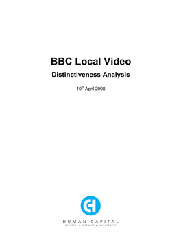 BBC Local Video Proposal