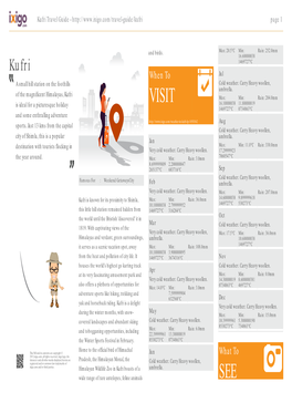 Kufri Travel Guide - Page 1