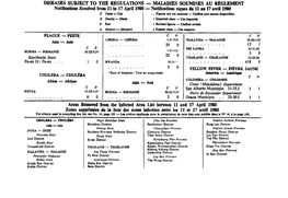 MALADIES SOUMISES AU RÈGLEMENT Notifications Received from 11 to 17 April 1980 — Notifications Reçues Dn 11 Au 17 Avril 1980 C Cases — C As