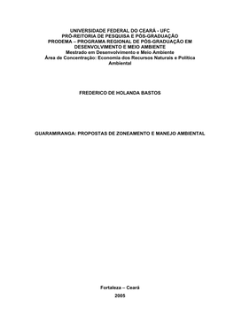 Ufc Pró-Reitoria De Pesquisa E Pós-Graduação Prodema