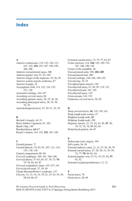 265 M. Lucioni, Practical Guide to Neck Dissection, DOI 10.1007/978