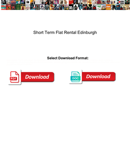 Short Term Flat Rental Edinburgh