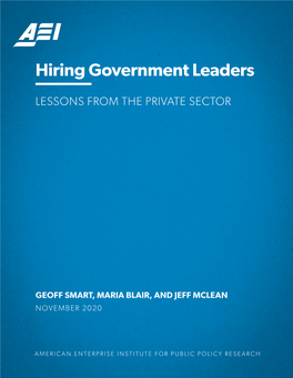 Hiring Government Leaders