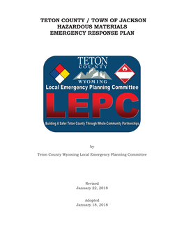 Hazardous Materials Emergency Response Plan