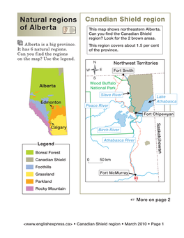 Natural Regions of Alberta