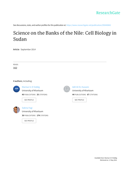 Cell Biology in Sudan