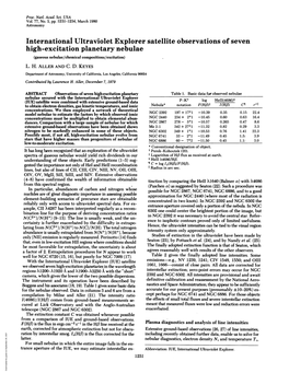 International Ultraviolet Explorer Satellite Observations of Seven High-Excitation Planetary Nebulae (Gaseous Nebulae/Chemical Compositions/Excitation) L