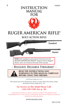 Ruger American Rifle® Bolt-Action Rifle