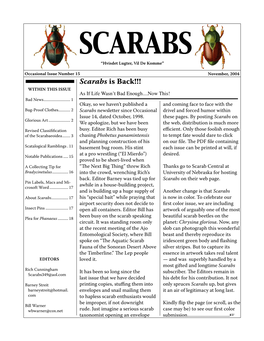 SCARABS “Hvisdet Lugter, Vil De Komme”