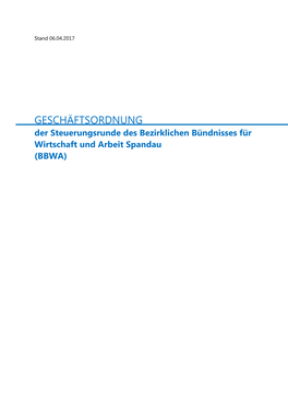 Geschäftsordnung Spandau