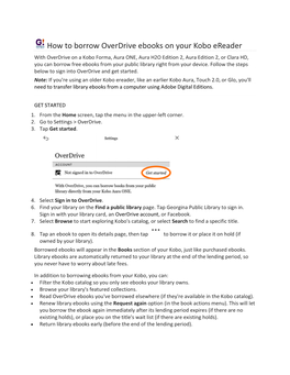 How to Borrow Overdrive Ebooks on Your Kobo Ereader