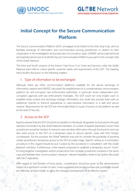 Initial Concept for the Secure Communication Platform