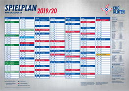 Spielplan 2019/20