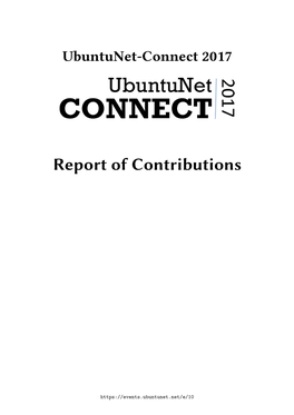 Report of Contributions