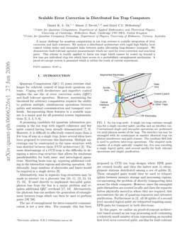 Arxiv:Quant-Ph/0606226V1 27 Jun 2006 Aini O E Da O Xml,Ti a Been Has This Example, for Idea