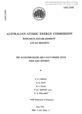 Australian Atomic Energy Commission Research Establishment Lucas Heights