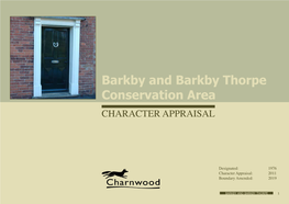 Barkby and Barkby Thorpe Conservation Area Character Appraisal