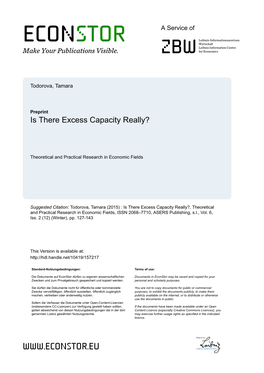 Excess Capacity.Pdf