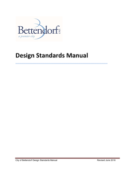 Design Standards Manual Final