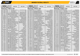 Midweek Football Results Midweek Football Results Midweek Football Results