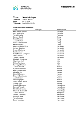 Protokoll Namdalstinget 04.11.19