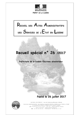 Recueil Special N°26 Du 26 Juillet 2017
