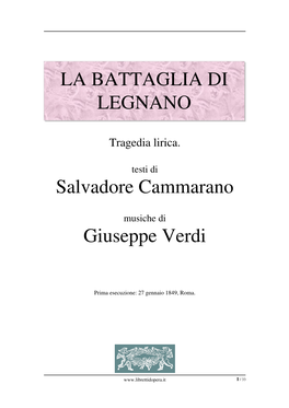 La Battaglia Di Legnano