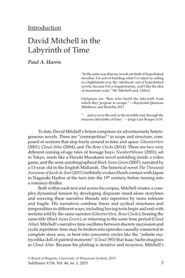 Introduction: David Mitchell in the Labyrinth of Time
