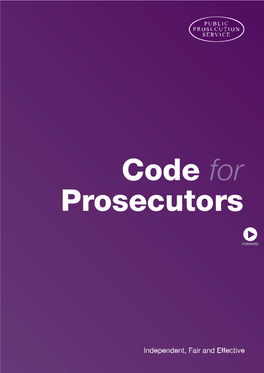 PPS Code for Prosecutors